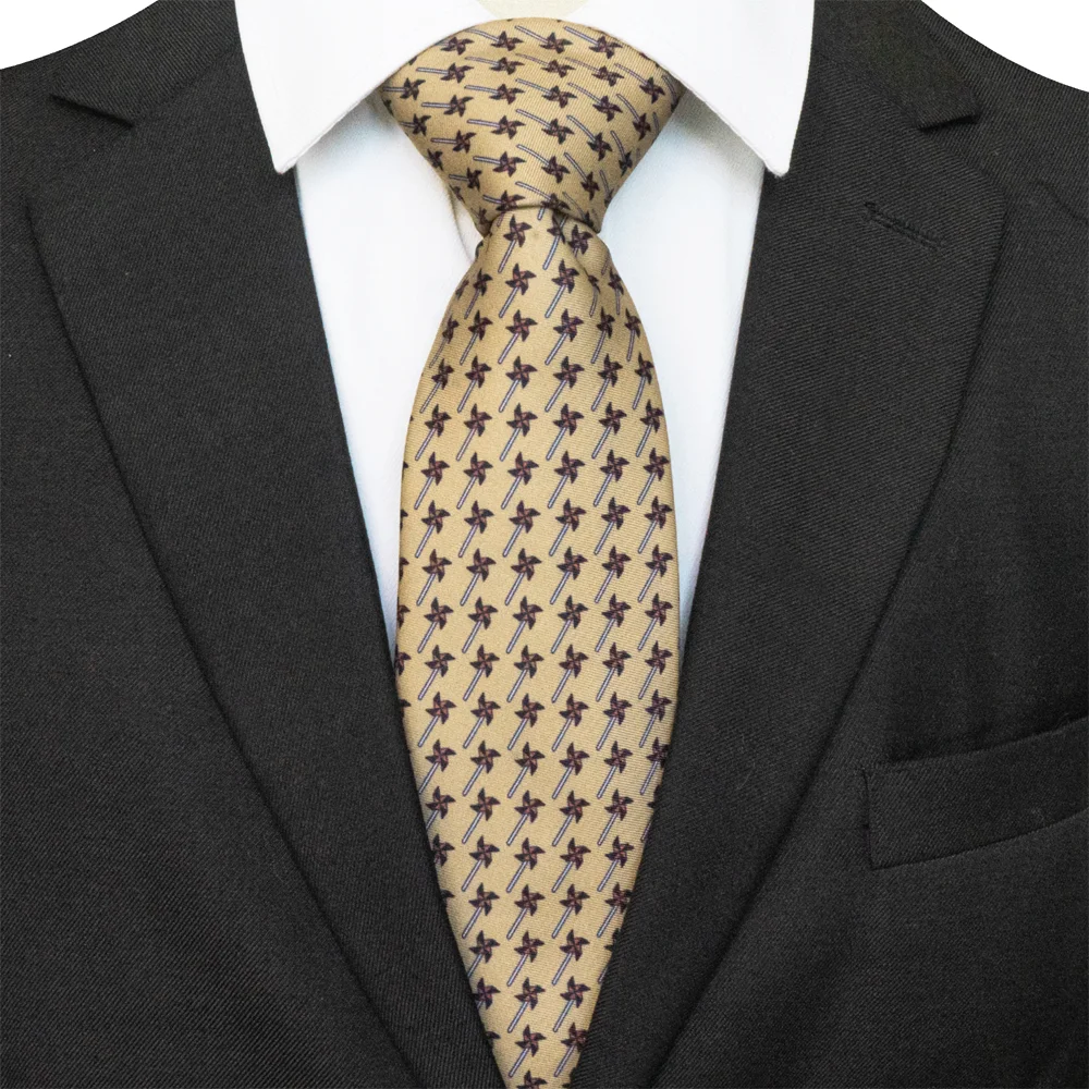EASTEPIC Klassische Herrenkrawatten, modische bedruckte Krawatten mit geometrischen Designs, blaue Krawatten für Männer, Hochzeitsaccessoire, Geburtstagsgeschenk – Detail 6