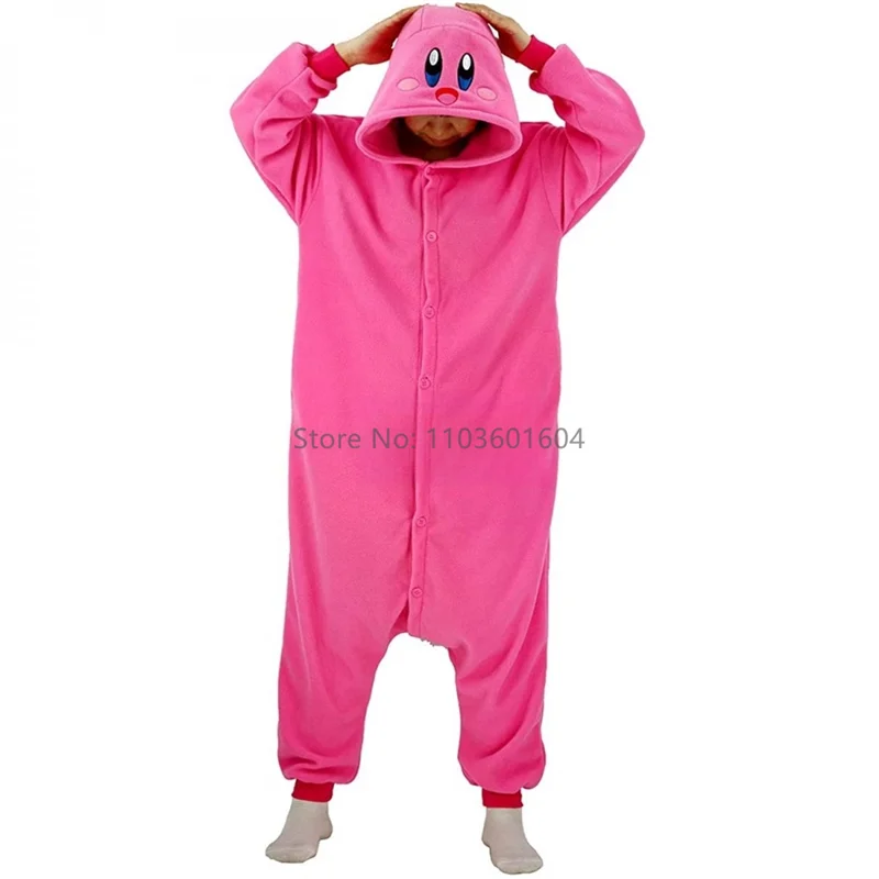 Kigurumi Onesie piżama w zwierzątka dla dorosłych kobiet mężczyzn różowa piżama Homewear Halloween na imprezę Cosplay kostium