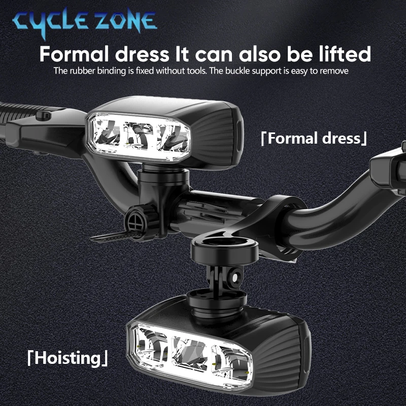 Bicycle Lights High/Low Beam Headlights Rechargeable MTB Bike Front Light General/Hanging Double Mounting Cycling Flashlight