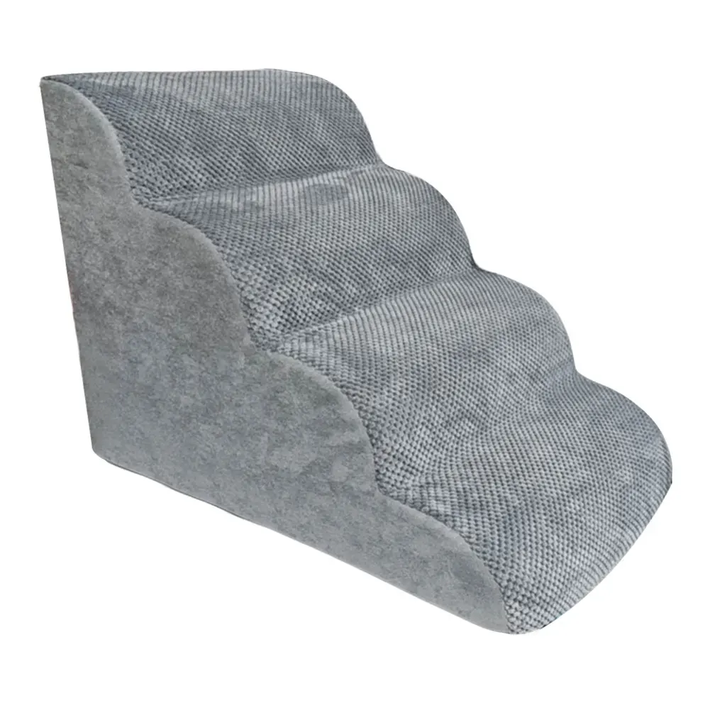 

High Density Foam Dog Ramp 4 Tiers Pet Steps Non-Slip Pet Stairs with Removable Washable Cover for Puppy Small Or Medium Dogs