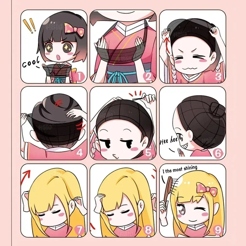 بالمنشار رجل الملاك الشيطان شعر مستعار تأثيري الملاك الشيطان برتقالي طويل بني داكن مقاومة للحرارة هالوين شعر مستعار للحفلات غطاء شعر مستعار