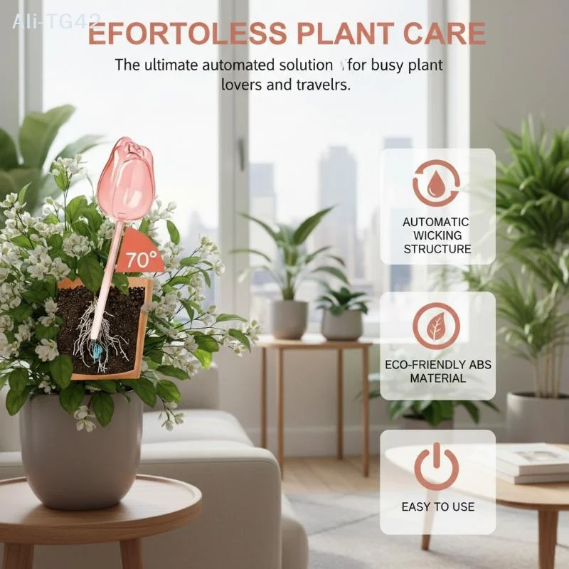 Stylish Plant Watering Solution Tulip Plant Watering Globes Self Watering Bulbs For Indoor Outdoor Plants Automatic Spikes