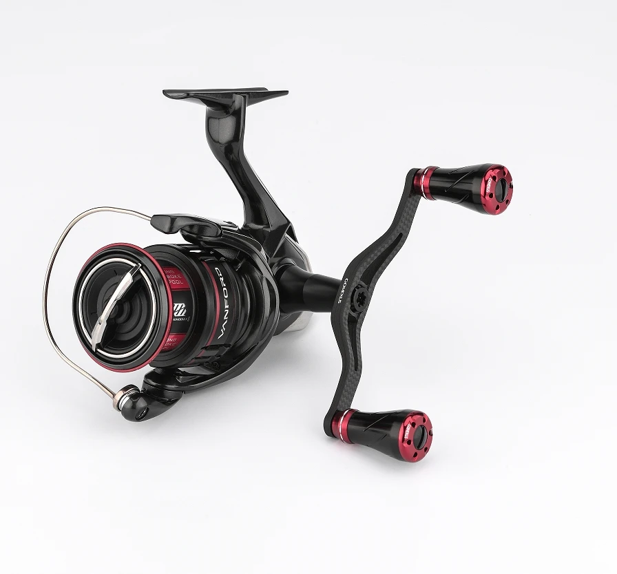 Gomexus Spinnrolle Carbon Doppelgriff Eging Angelrolle 82mm /98mm Rollengriff für Shimano Stella Stradic Twinpower – Detail 3