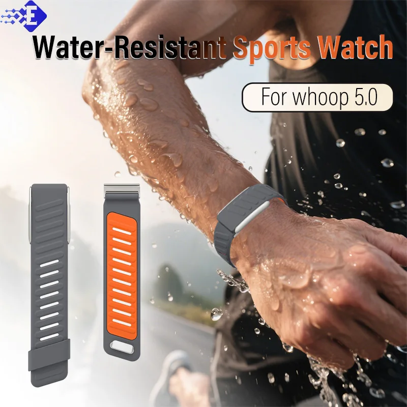 

Silicone Sport Strap for Whoop Sports Watch Sweatproof Quick-Dry Comfortable Replacement Wristband for Workout Gym Swimming