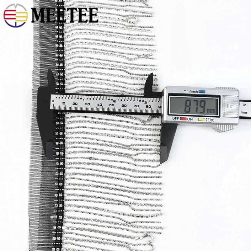 1/2Yards Meetee 9cm Diamond Chain Fringe Tassel Lace Trim Beaded Ribbon DIY Apparel Underwear Skirt Dress Decoration Accessories