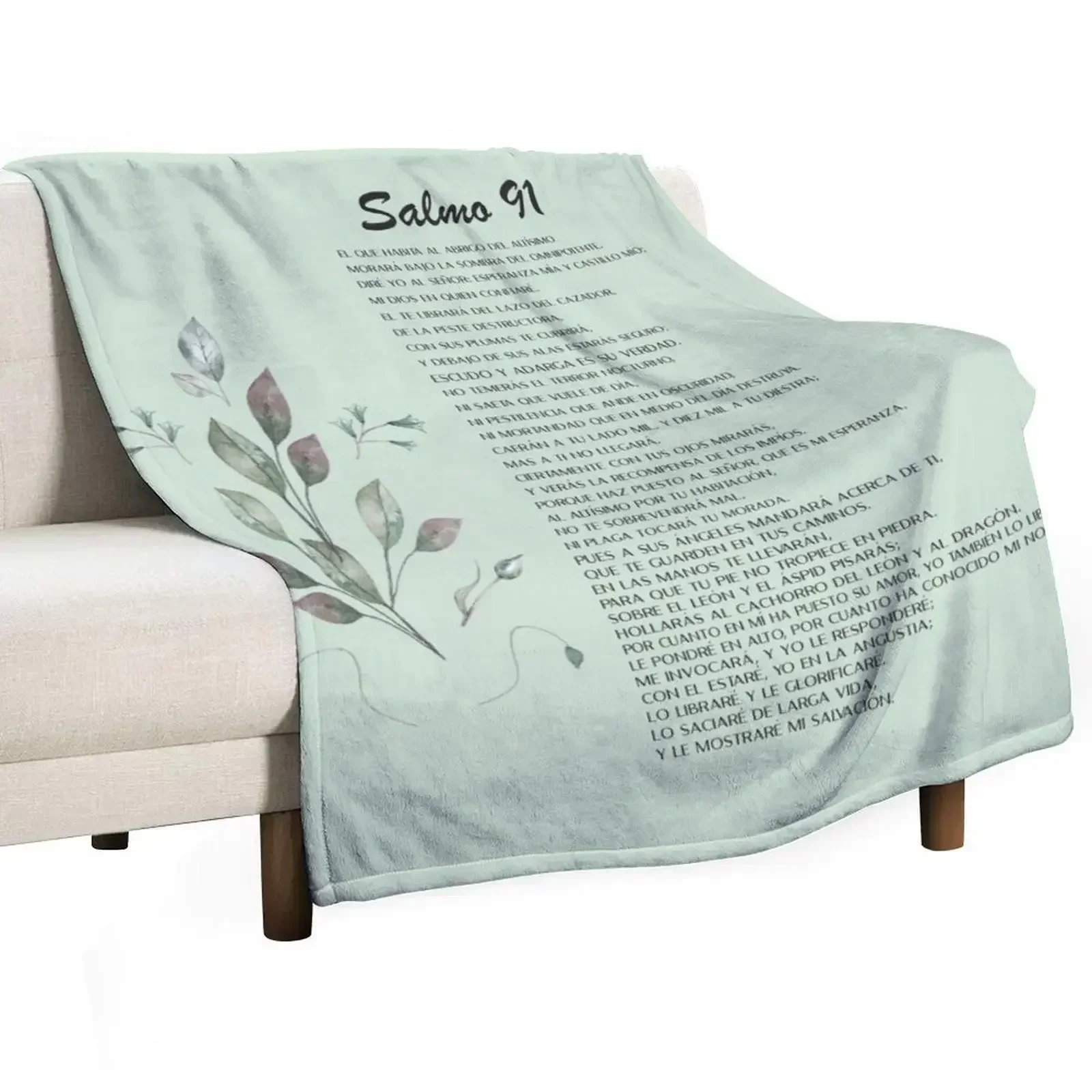 Salmo 91, Spanish Bible Verse Throw Blanket Tourist For Baby Large Luxury Designer Furry bed plaid Blankets