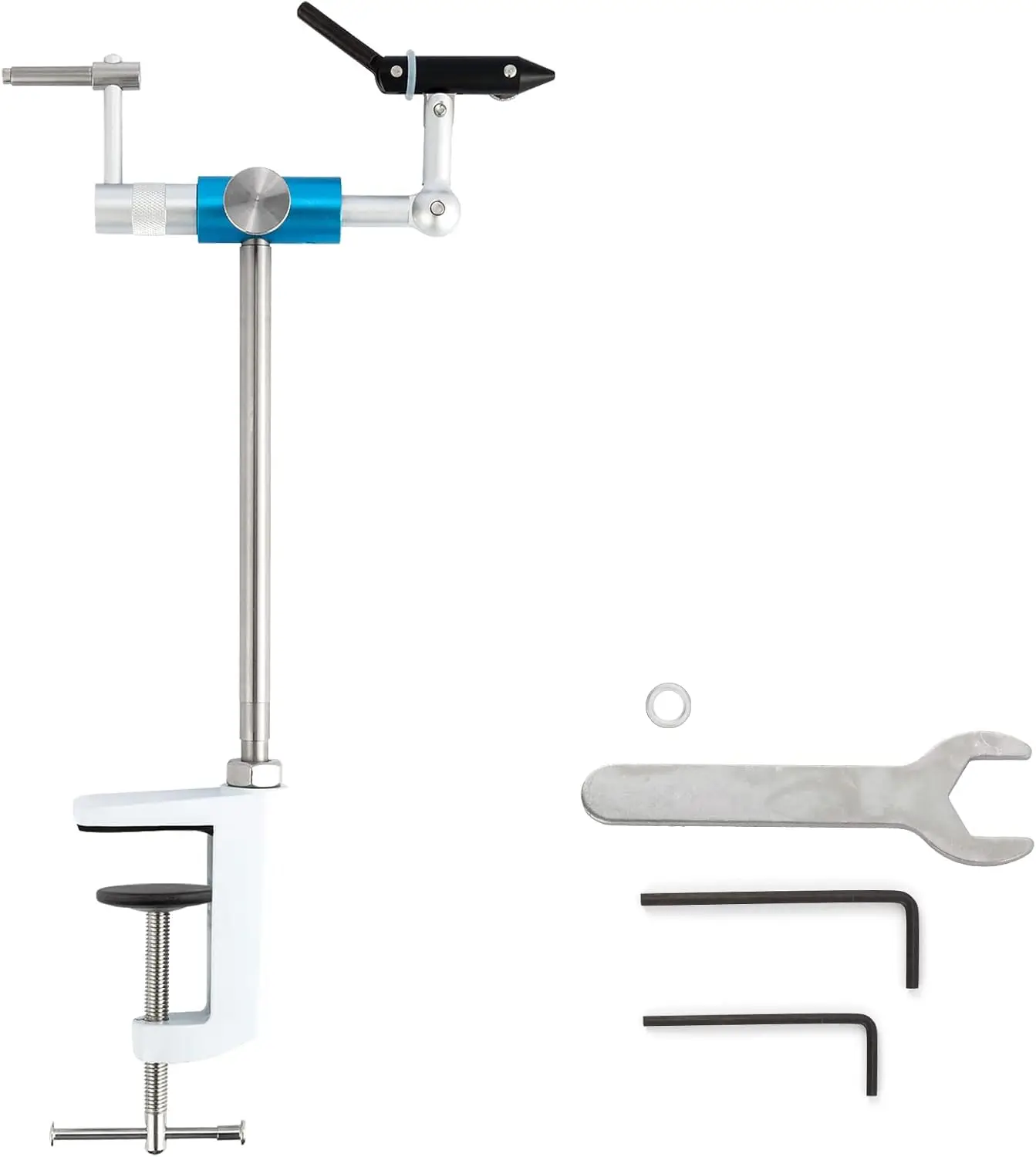 

Dr Fish Fly Tying Vise Aluminum Alloy Rotary 360 Degree Ultra Light Fly Fishing Vise Kit with C Clamp