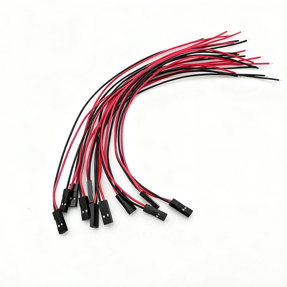10 قطعة 2.54 مللي متر الملعب 2 دبوس أنثى المقبس أسلاك توصيل معزز موصل مع 26AWG كابلات ل دوبونت محطة المقابس PCB اردوينو لتقوم بها بنفسك