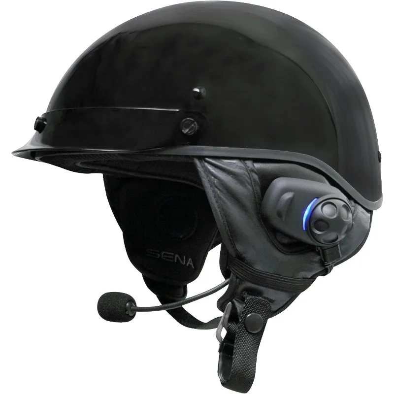 SPH10H-FM-01 Motorcycle Bluetooth Stereo Headset and Intercom with Built-in FM Tuner for Half Helmets, black