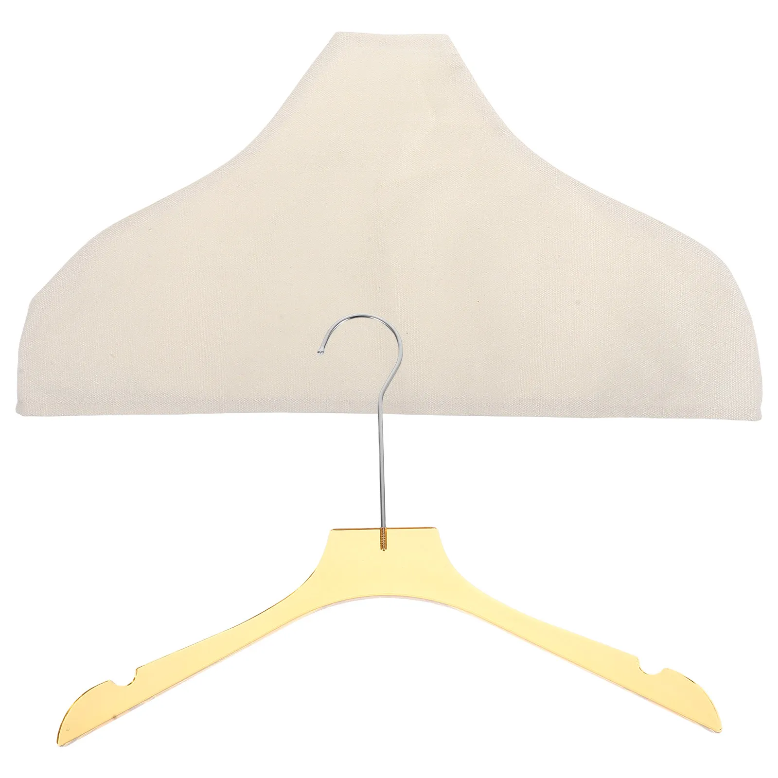

1Set Elegant Minimalist Hanger Fabric Covers Non-Slip Clothes Shop Supply Anti-Fall Dress Hanger Protector Washable Dirt-Proof
