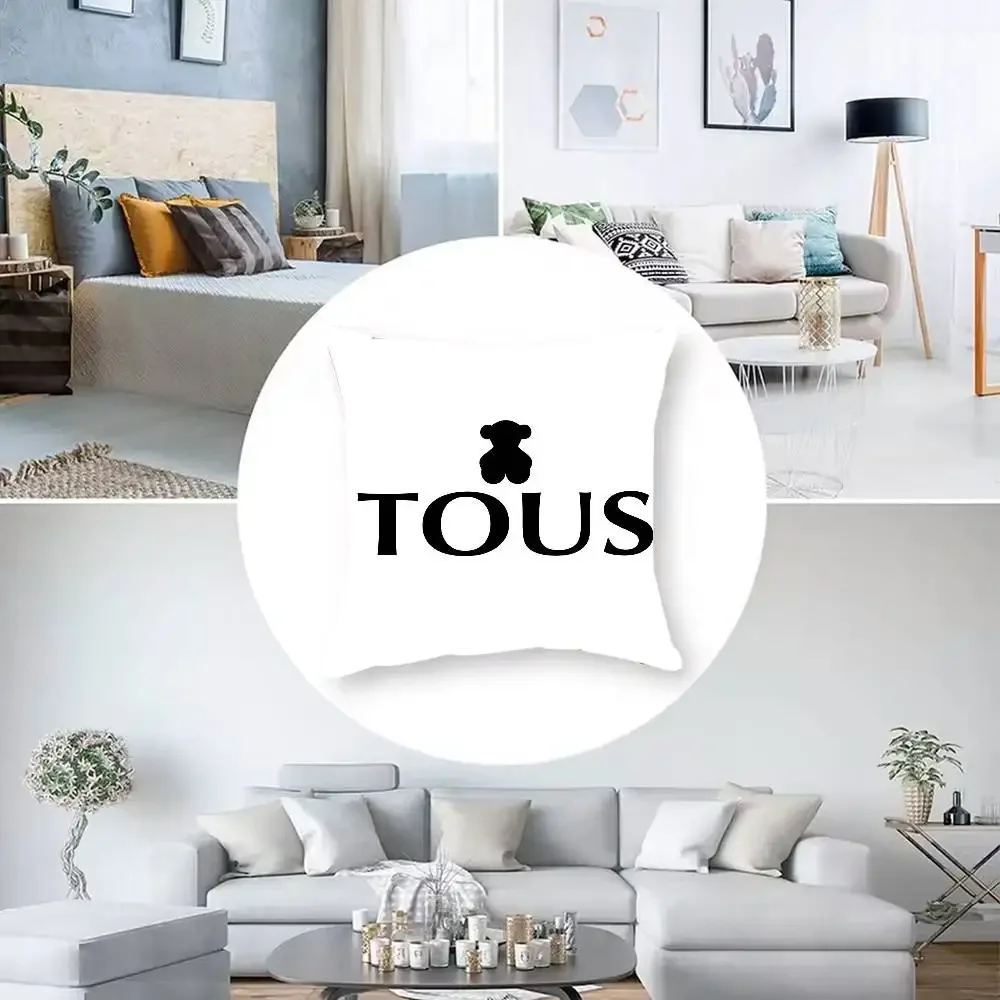 Anime T-Tous Pillow Case Anti-dustmite Invisible zipper Sofa Bed