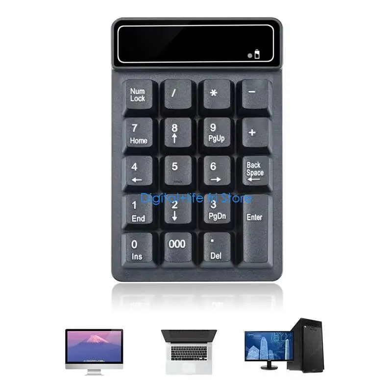 

E06D 2.4Ghz Wireless Keyboard Mini Digital Number Numeric Keypad 19Key Numeric Keypad