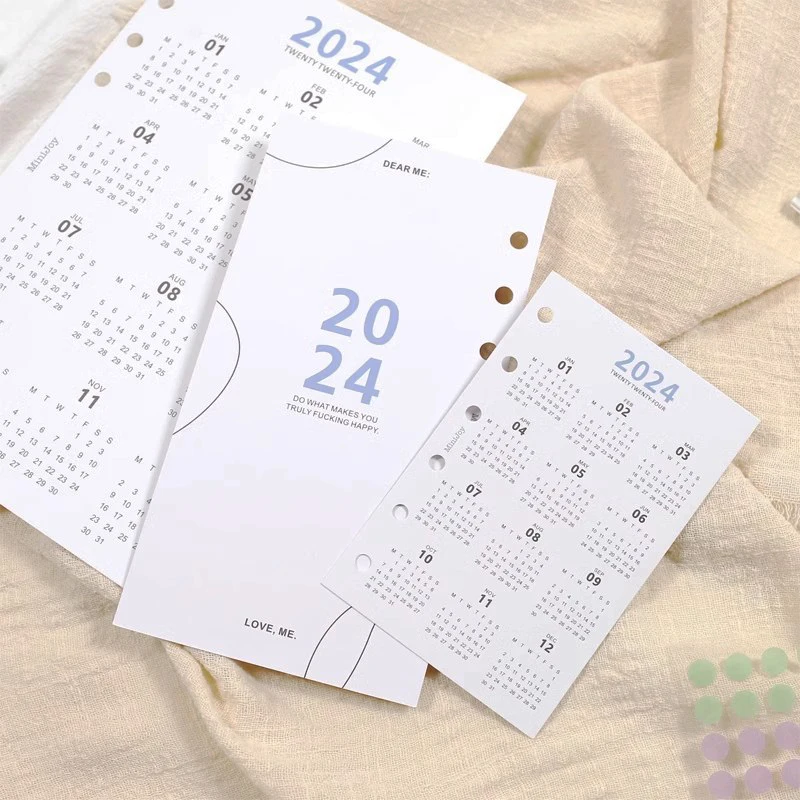 6 anelli divisori per Notebook 2024 calendario raccoglitore pagina indice A5 A6 A7 divisore indice a fogli mobili Journal Planner segnalibri ufficio