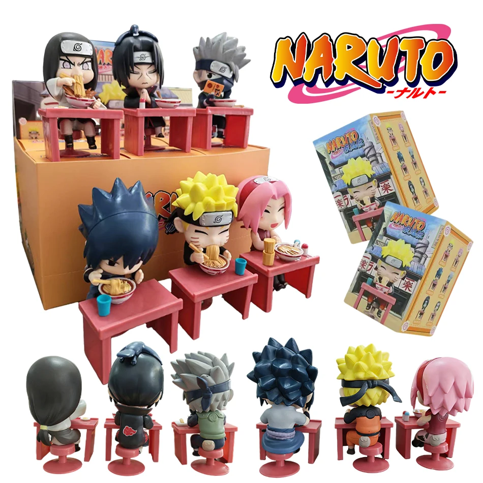 Caja Sorpresa de la Serie Temática Naruto Shippuden Ramen - Figuras de Anime Chibi Mini de PVC - Regalos Misteriosos de Sasuke Uchiha y Naruto