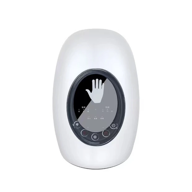 LCD Display Chargeable Electric Air Compression Heating Kneading Acupoint Shiatsu Finger Hand Wrist Massager Tool