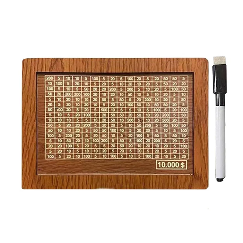 B04B-Money Box With Counter Cash Vault Wooden Savings Box,Cash Saver Box,Coin Counter Piggy Bank,Money Box With Money Target