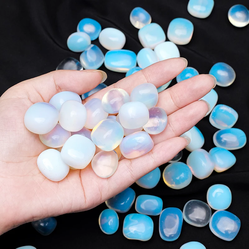 100g/bag Natural Crystal White Opal Tumbled Stone Home Decor Stone DIY Jewelry Making