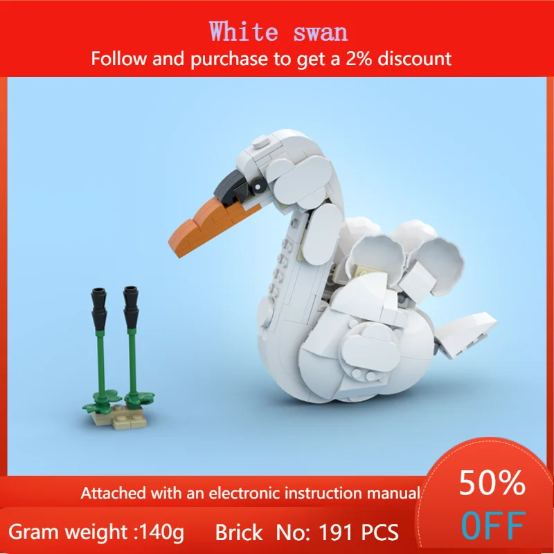 

191 Parts Building Block Model Swan MOC Animal Christmas Gift For Boys Adults And Children Creative Educational Toy