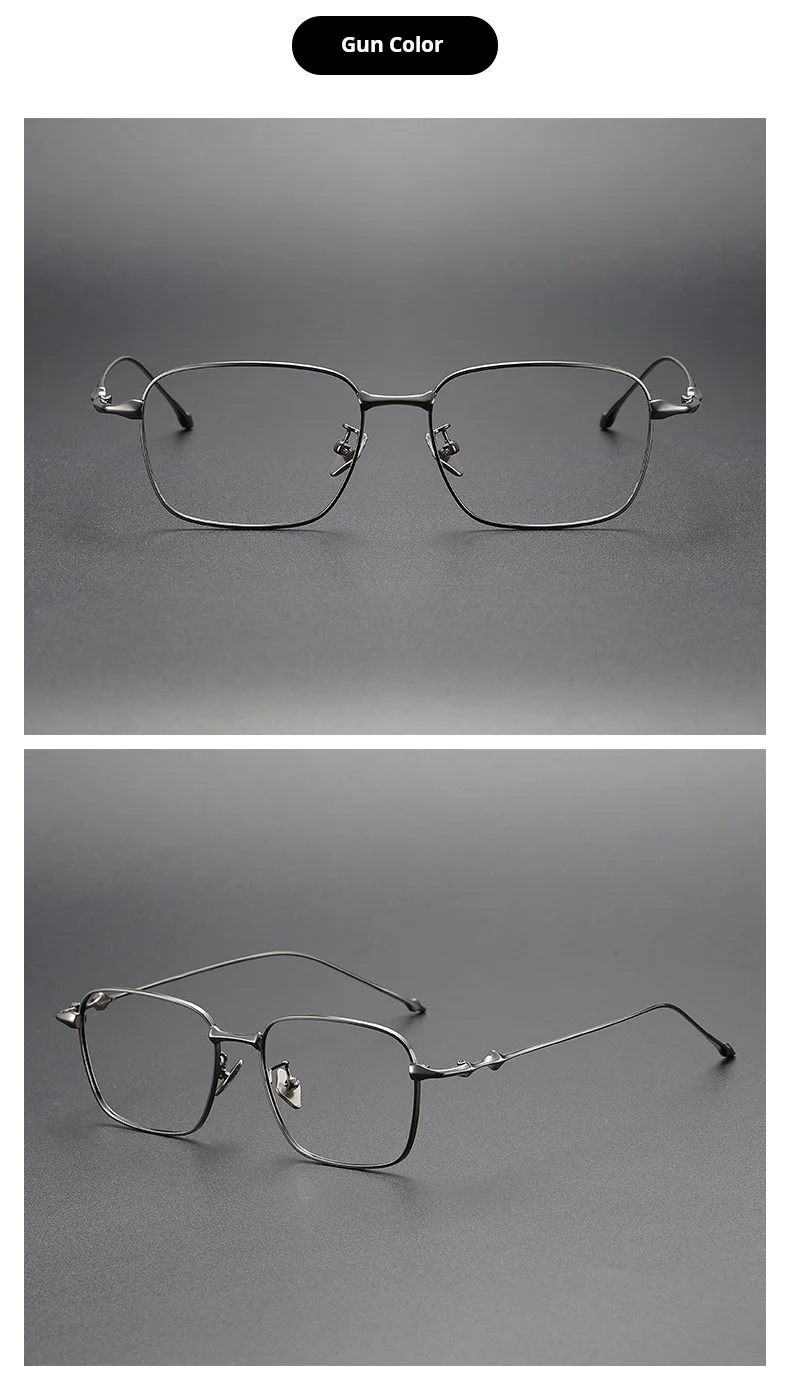 MOMOJA Retro Square Herren- und Damenbrille aus hochwertigem Titan, ultraleicht, modisch, personalisiert, Designer-Brillengestell AD702 – Detail 16
