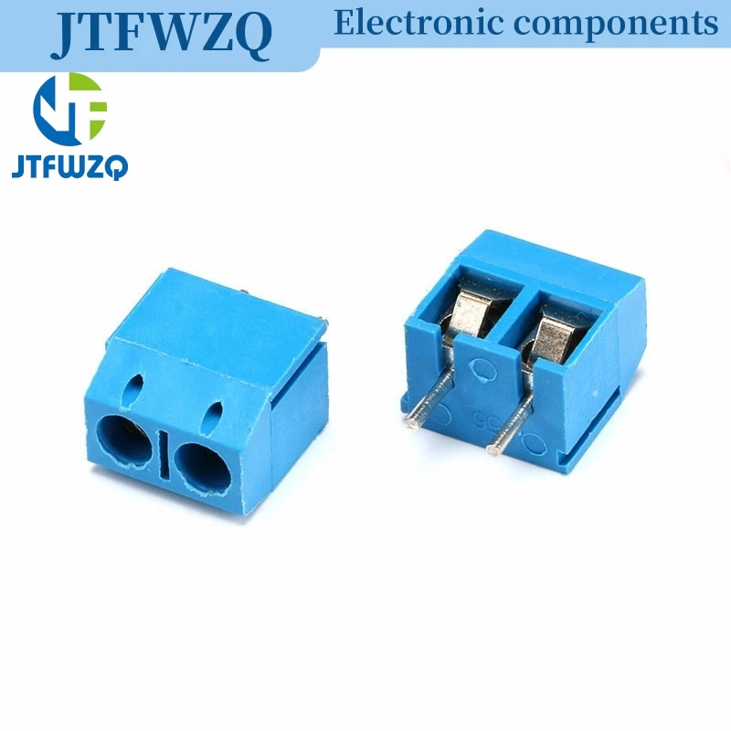 50 Stück 5.08-301-2P 301-2P 2-poliger Schraubklemmenblock-Anschluss 5 mm Rastermaß