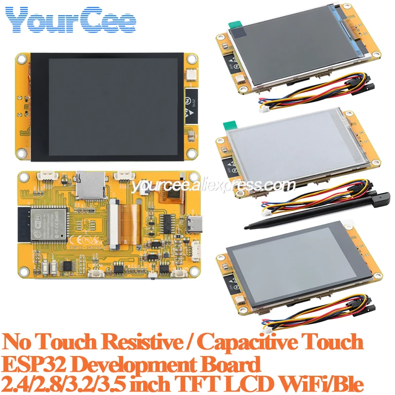 ESP32 Development Board 2.4 2.8 3.2 3.5 inch LCD Display Screen Wifi Wireless Ble Smart lcd Module resistive capacitive touch