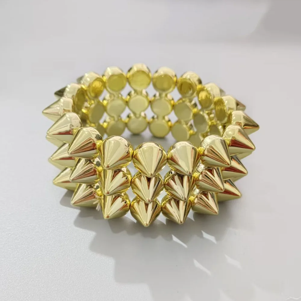 Vintage Triple Layer Stud Spiked Y2K Punk Bracelet