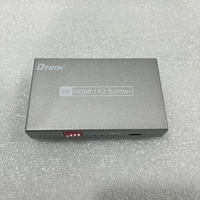 DTECH DT-7812(GS) 2Way HDMI 2.1 48Gbps 8K 60Hz Splitter 1 in 2 Out Dual Monitor Display HDCP Video Splitters