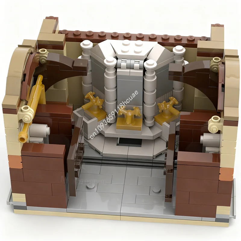 

370 деталей MOC: Модульная модель ванной комнаты для девочек из Хогвартса, конструктор, рождественский подарок, развивающая игрушка для сборки, креативная идея