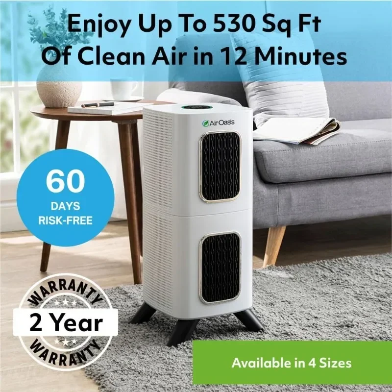 iAdapt 2.0 H13 HEPA Filter Air Purifier Reduces 99% of Viruses, Mold, Dust, Smoke, Pollen & Odors Quietest