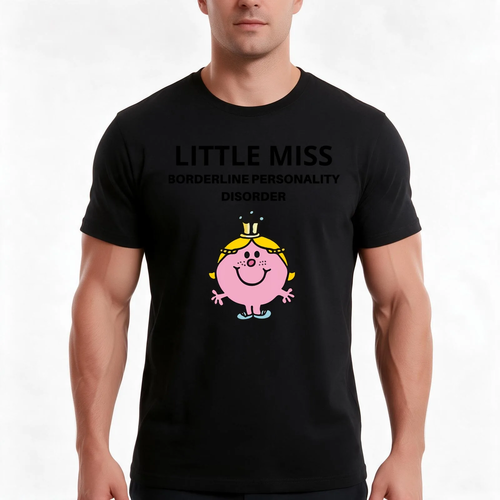 Little Miss Borderline Personality Disorder T-Shirt Summer Casual Cotton Tee Oversized Streetwear Tops Vintage Graphic Print