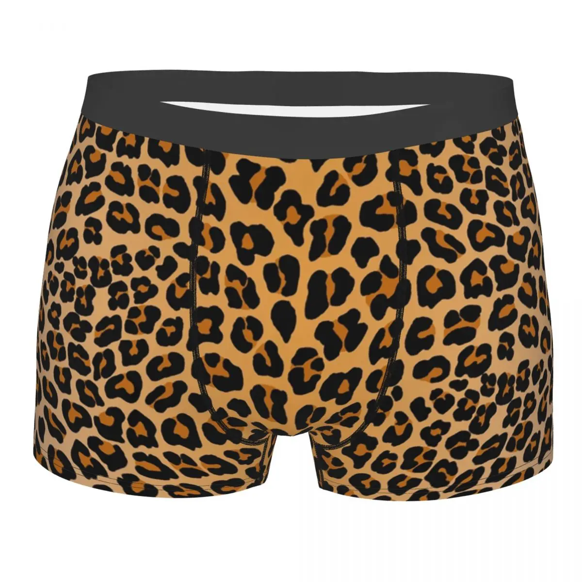 

Leopard Print Underwear Men Sexy Printed Customized Animal Fur Pattern Boxer Shorts Panties