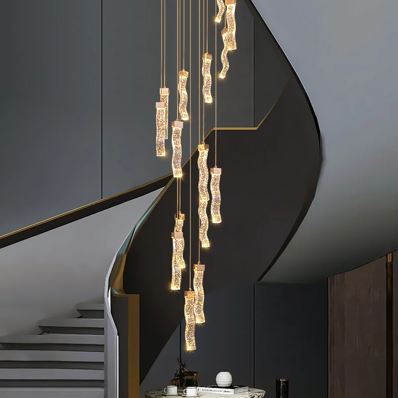 

Led Home Decor Crystal Chandelier Modern Living Room Staircase Pendant Lamps Lustre Ceiling Chandelier Luxury S Gold Lighting