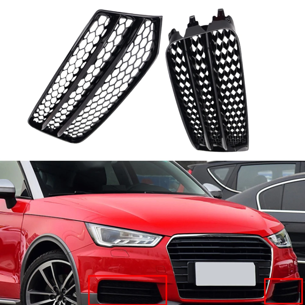 

2Pcs Front Bumper Fog Light Grille Grill Cover Left Right Side 8XA807681B 8XA807682B For Audi A1 2015 2016 2017 2018