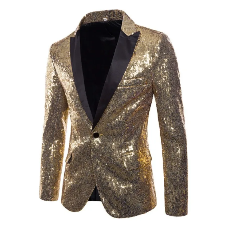 

Fashionable and High-end Individuality Evening Gowns Sequined Suits High-end Nightclub Coats Stylish Men's Jackets Men Clothing