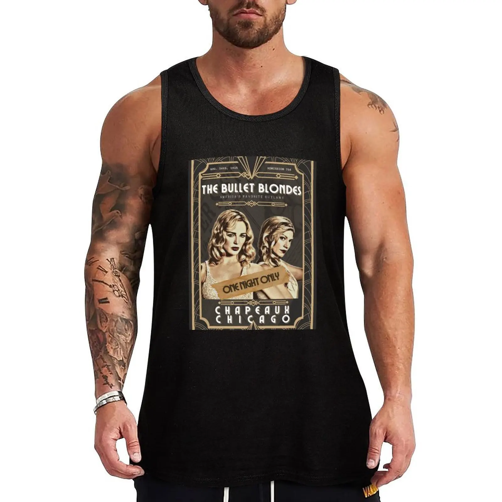 

The Bullet Blondes Tank Top Men's gym singlets for men sleeveless shirts