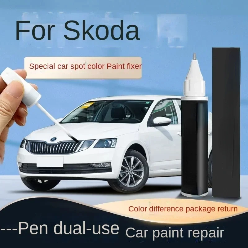 Suitable for Skoda Paint repair for scratch Octavia Rapid RS Superb Kamiq Rapid Kodiaq touch-up pen white speedy paint marker