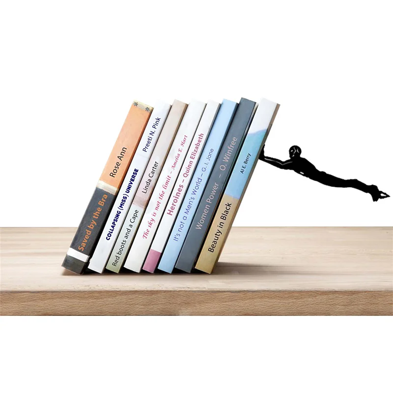 

Hot Selling Creative Superhero Metal Bookends Book Organizer Desk Accessories Unique Book Stands Storage Solutions For Books