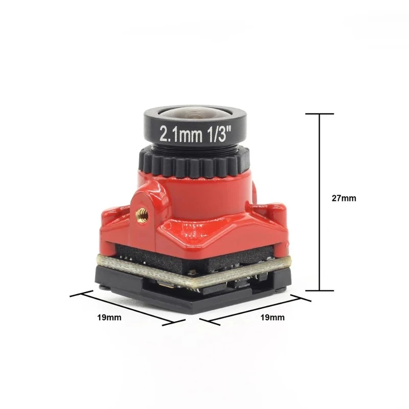 Kamera 5.8G FPV 1/3 "Super WDR CMOS 1200TVL 2.1mm lensa mikro mendukung Input 5-30v PAL/NTSC Switchable untuk Drone balap RC