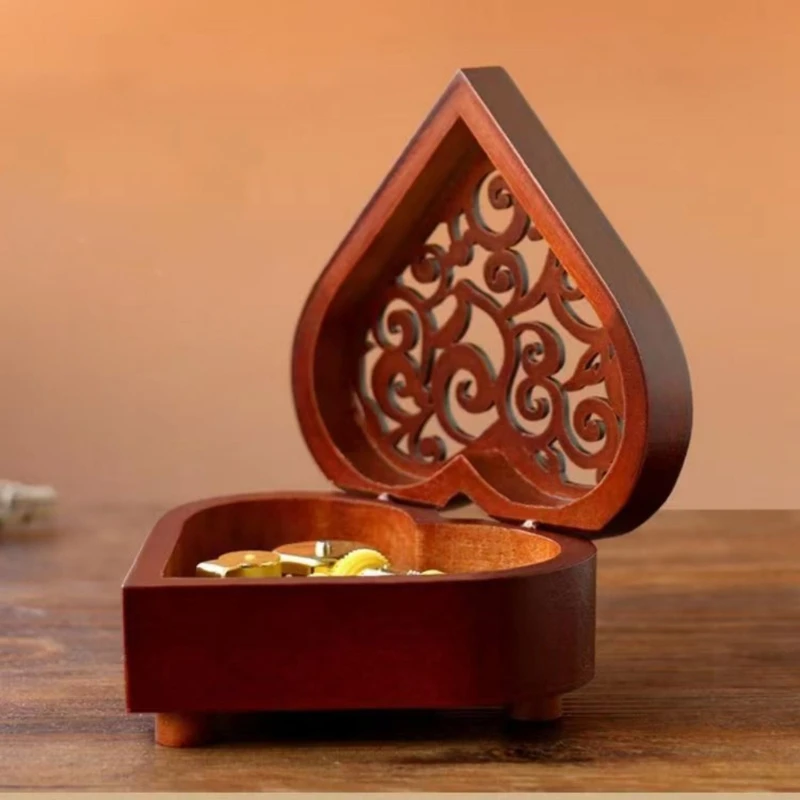 You are My Sunshines Music Box Heart Wind Up Clockworks Mechanism Musical Box Birthday Christmas Gift Kids Adults