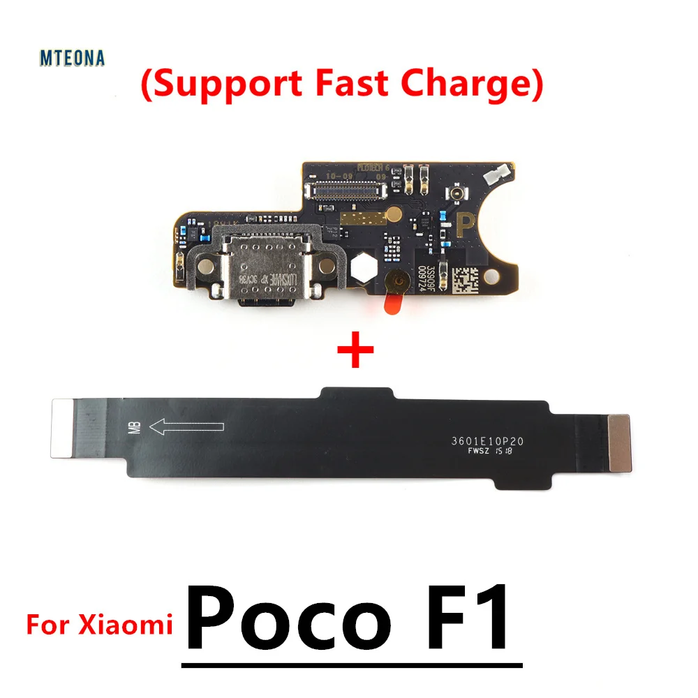 For Xiaomi Poco F2 Pro F1 F3 X3 Pro USB Power Charging Board Connector Plug Port Dock With Mainboard Motherboard Flex Cable