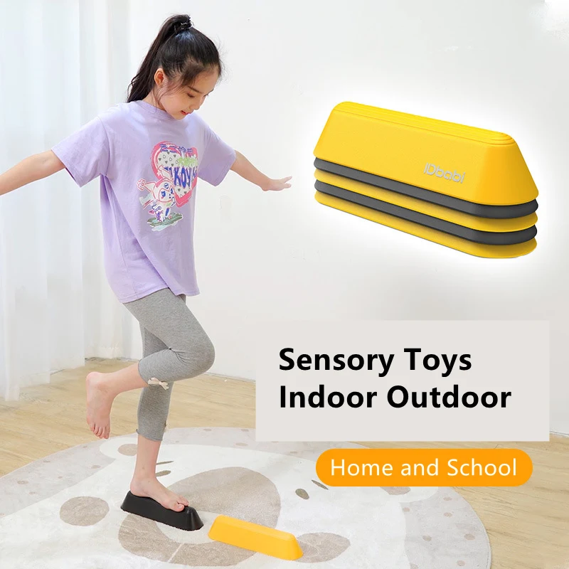 Barres d'équilibre en ABS pour enfants, jouets d'entraînement à l'équilibre, pont à bûche unique, jouet mentaires oriel, entraîneur d'équilibre avec anneau antidérapant en silicone