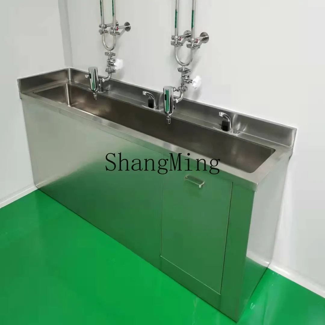 CL  washing and cleaning tank factorystainless steel single and double three-person induction manual faucet hand