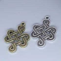 3pcs Celtic Knot Eternity Knot Infinity Charm Retro Pendant for DIY Necklace Handmade Earring Aesthetic Jewelry Making Supplies