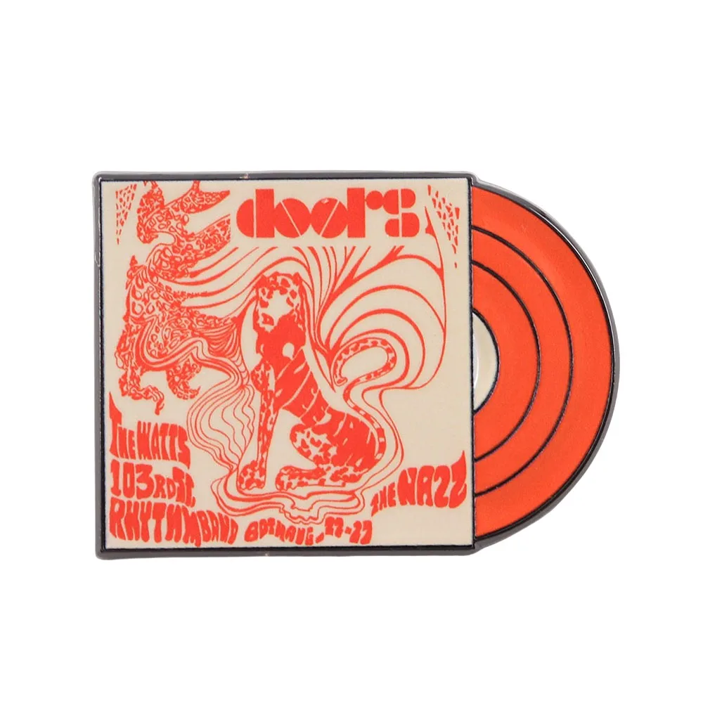 The Doors Vinyl-Style Emaille-Pin Psychedelic Rock Band Brosche Retro Leopardenmuster Musik-Abzeichen Accessoire Fan-Inspirierter Schmuck Geschenk – Detail 5