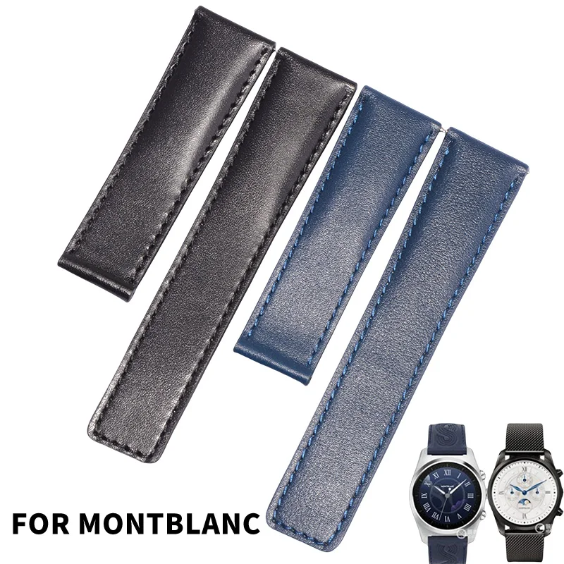 FOR MONTBLANC, GENUINE LEATHER WATCH STRAP