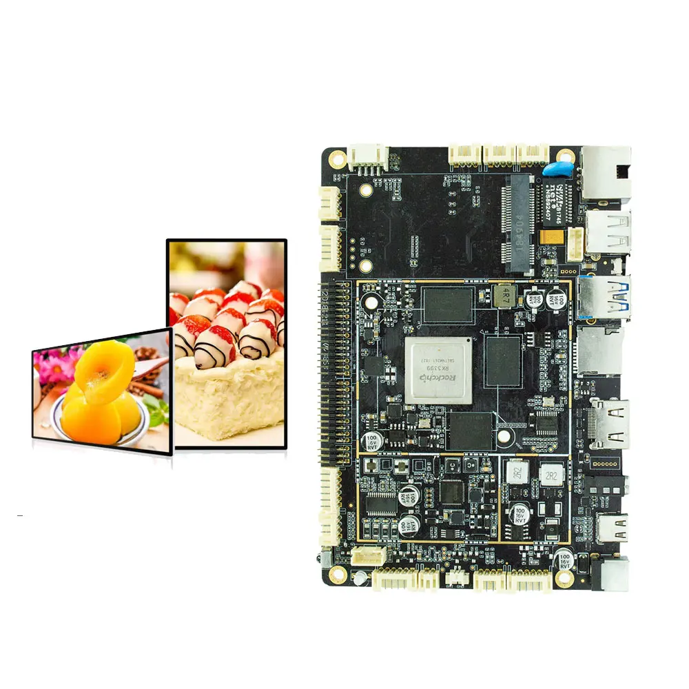 

Материнская плата Android Rockchip 3399, шестиядерный процессор, 4 ГБ + 32 ГБ, шкаф Smart Express, плата Android Pcb