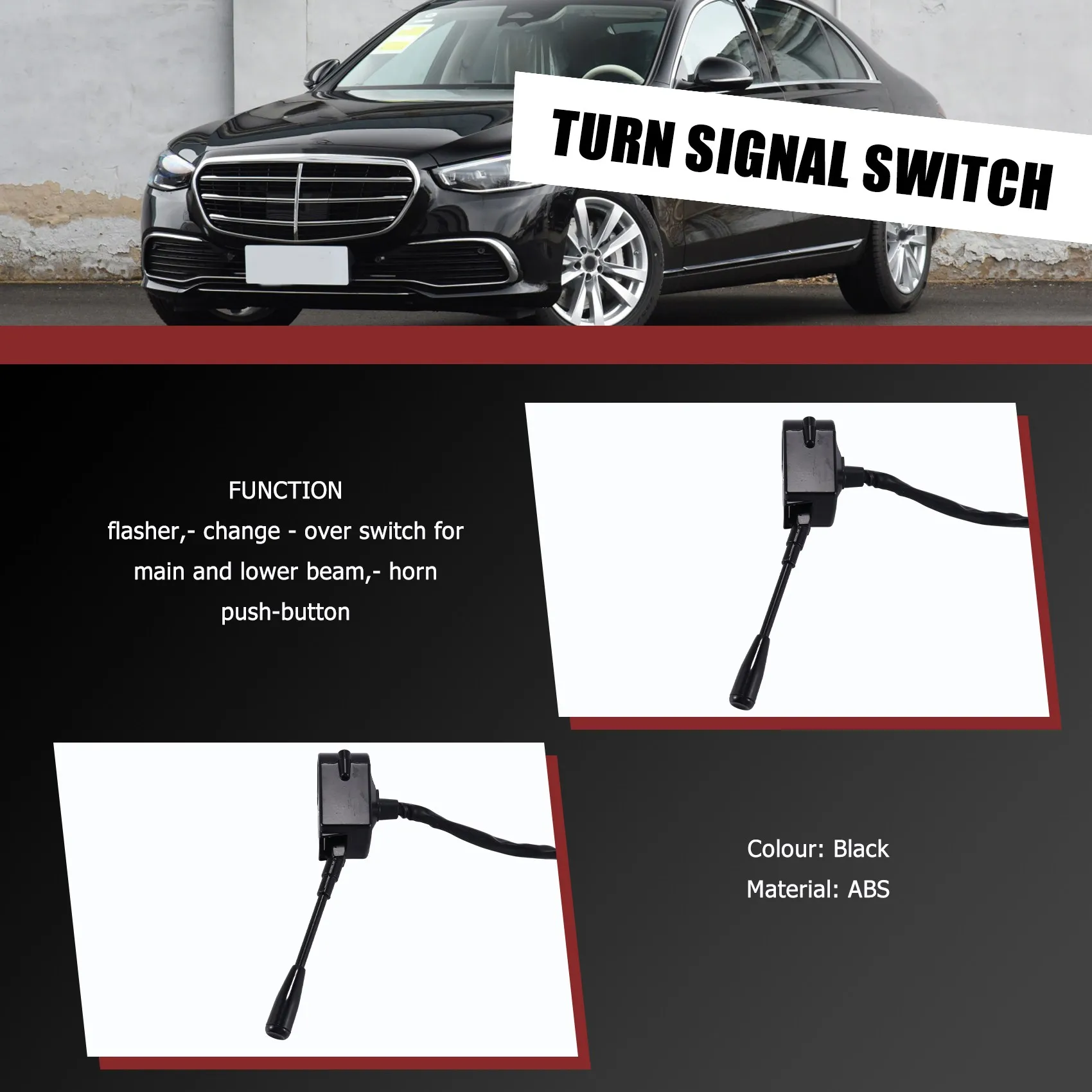 

A76T-Steering Column Turn Signal Switch Far And Near Light Switch Horn Push-Button For & Old Tractor And Truck