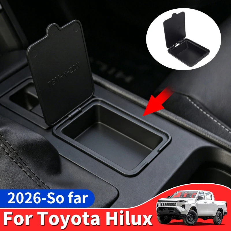 

For 2026 Toyota Hilux SR5 Center Console Privacy Storage Box Hide Personal Items Car Interior Organizer Automotive Accessories