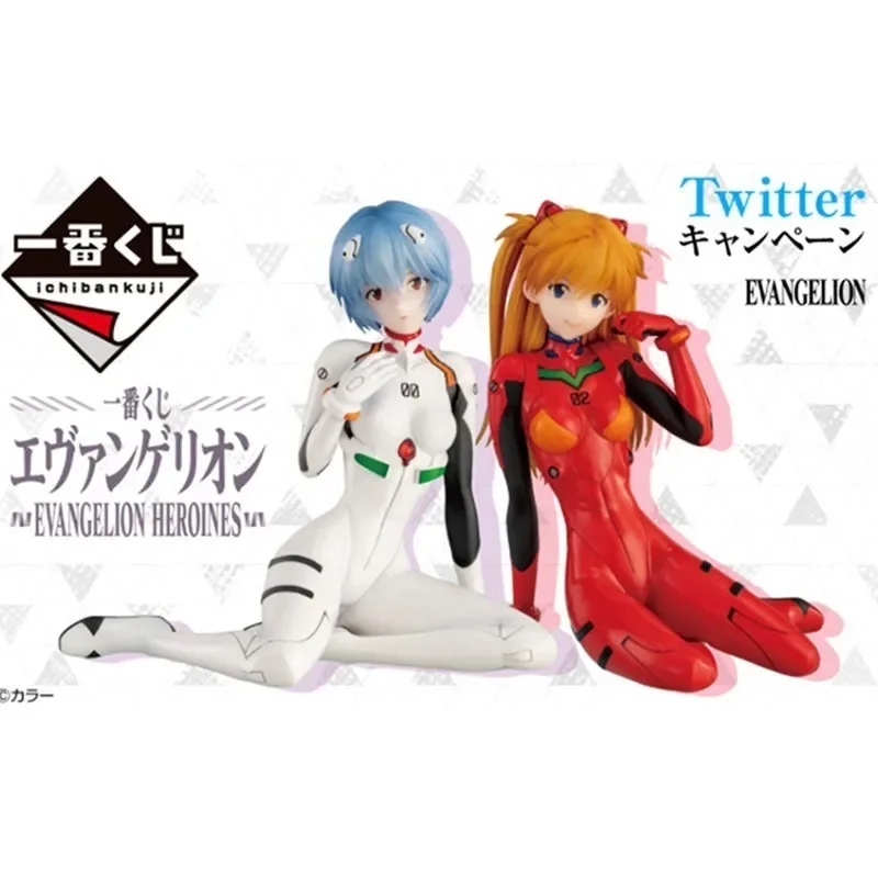 Original Banpresto Ichiban Kuji Eva Evangelion Heroines Ayanami Rei Asuka Genuine Action Figure Model Collectible Toys 18Cm