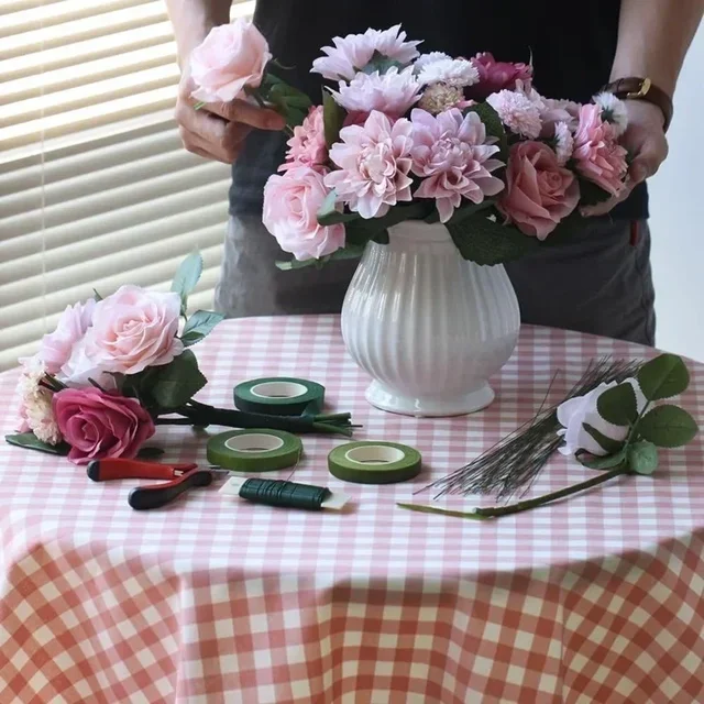 20/1Rolls Green Bouquet Floral Tapes Self-adhesive Stamen Wrapping Paper Tape DIY Flowers Decor for Florist Wedding Party Props 4 20/1Rolls Green Bouquet Floral Tapes Self-adhesive Stamen Wrapping Paper Tape DIY Flowers Decor for Florist Wedding Party Props 4